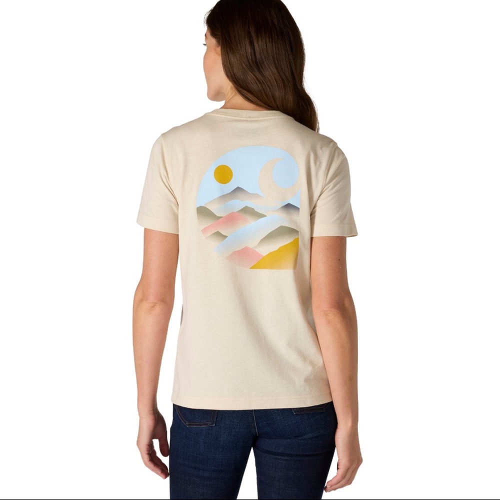Carhartt Relaxed Fit Pocket T-Shirt Cream Size S NWT - Picture 2 of 6
